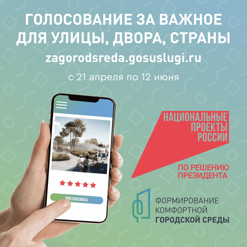 ВСЕРОССИЙСКОЕ ГОЛОСОВАНИЕ по отбору общественных территорий для благоустройства в рамках федерального проекта Формирование комфортной городской среды 2025 год